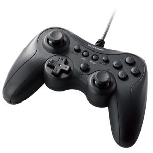 エレコム ゲームパッド PCコントローラー USB接続 Xinput Xbox系ボタン配置 13ボタン 連射 軽量 ブラック メーカー在庫品｜compmoto-y