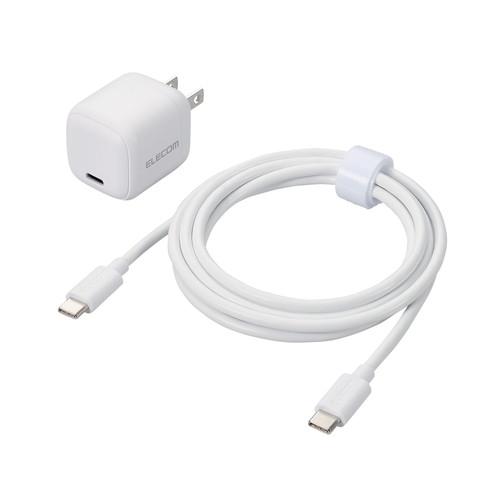 エレコム Type-C 充電器 PD PPS 30W 1ポート Type C ケーブル 付属 1.5...