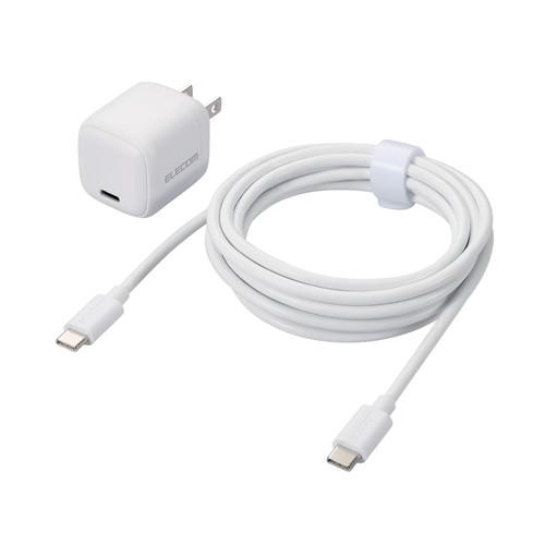 エレコム Type-C 充電器 PD PPS 30W 1ポート Type C ケーブル 付属 2.5...