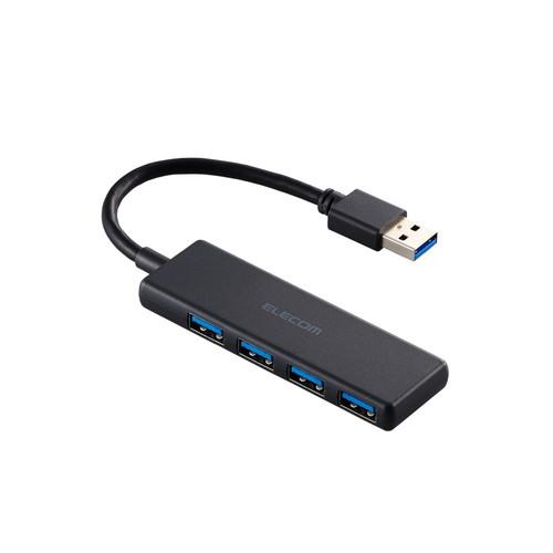 エレコム USB HUB/USB5Gbps/バスパワー/4ポート/ブラック メーカー在庫品
