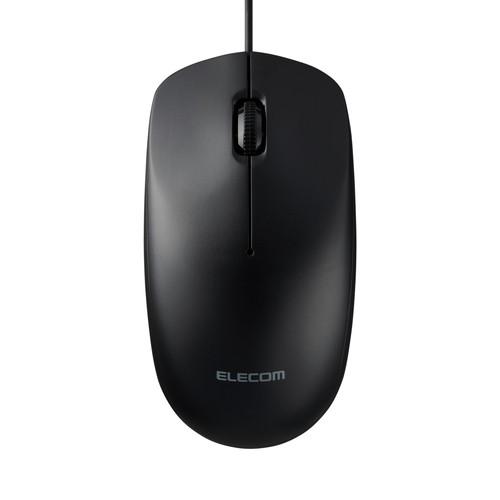 エレコム マウス/有線/Type-C/Lサイズ/3ボタン/左右対称/ブラック メーカー在庫品