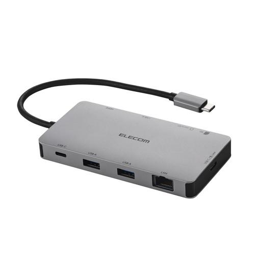 エレコム USB Type-C ドッキングステーション 9-in-1 4K HDMI LAN SD ...