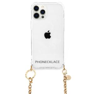 ＰＨＯＮＥＣＫＬＡＣＥ iPhone 12/12Pro チェーンショルダーストラップ付きクリアケース ゴールドの商品画像
