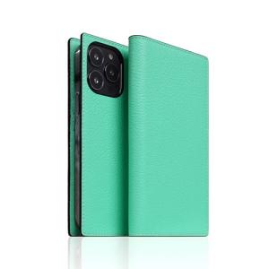ＳＬＧ　Ｄｅｓｉｇｎ Neon Full Grain Leather Diary Case for iPhone 13 Pro 手帳型ケース ティ 目安在庫=△｜compmoto-y