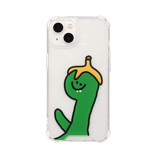 168cm ハイブリッドクリアケース for iPhone 13 Green Olly with バ...