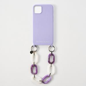 ＰＨＯＮＥＣＫＬＡＣＥ ハンドチェーンストラップ付きシリコンケース for iPhone 13 ラベンダー 目安在庫=△