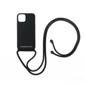 ＰＨＯＮＥＣＫＬＡＣＥ ロープネックストラップ付きシリコンケース For iPhone 13 ブラック 目安在庫=○