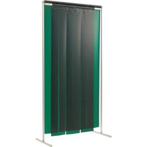 吉野 クグレール 遮光用衝立のれん型1×2 キャスター無しグリーン 1台 取り寄せ商品