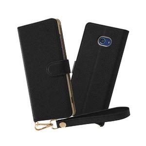 レイ・アウト BASIO4/かんたんスマホ2+/かんたん2 手帳 ルーペ付/ブラック 目安在庫=○