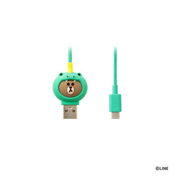 ＬＩＮＥ　ＦＲＩＥＮＤＳ JUNGLE BROWN TYPE-C Cable ダイノブラウン 目安在...