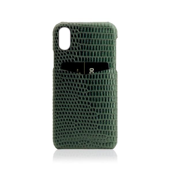ＳＬＧ　Ｄｅｓｉｇｎ iPhone XR Lizard Leather Back Case グリーン...
