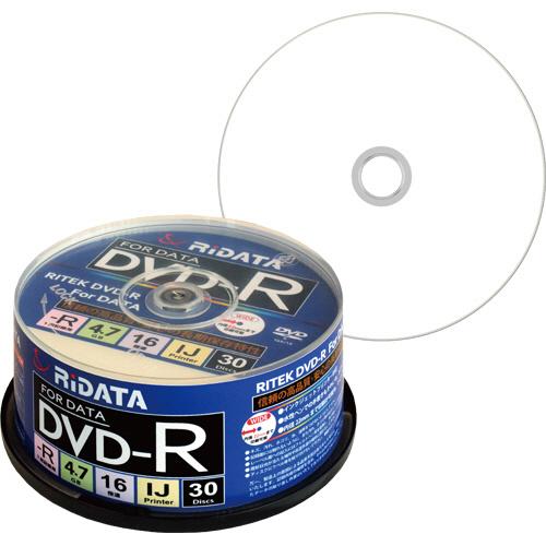 ＲｉＤＡＴＡ データ用DVD-R 4.7GB 1-16倍速 ホワイトワイドプリンタブル スピンドルケ...