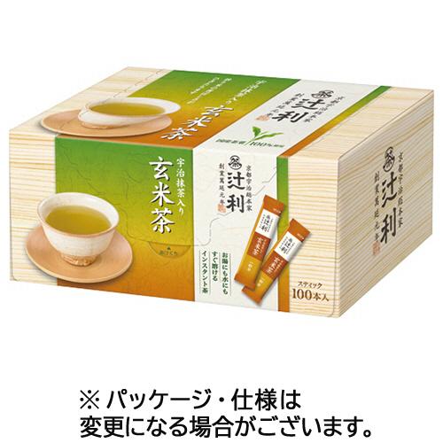 片岡物産 辻利 インスタント宇治抹茶入り玄米茶 1箱(100本) 目安在庫=○