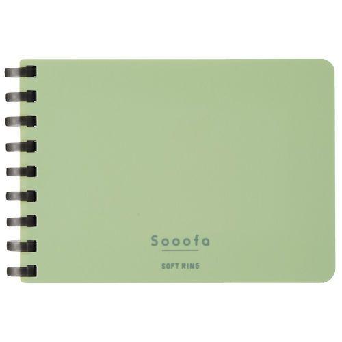 コクヨ ソフトリングスーファ方眼８０枚Ａ７緑 目安在庫=○