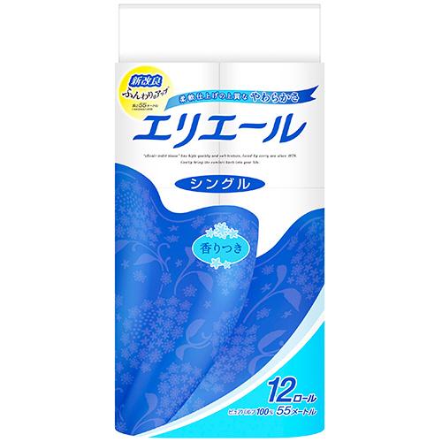 大王製紙 エリエール トイレットティシュー シングル 55m 1パック(12ロール) 取り寄せ商品