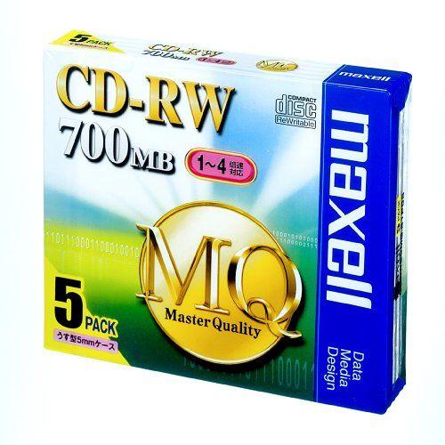 Ｍａｘｅｌｌ CD-RW・1-4倍速対応・容量700MB・5枚パック・1枚ずつプラケース入り 目安在...
