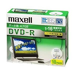 Ｍａｘｅｌｌ 16倍速対応データ用CPRM対応DVD-R 4.7GB 10枚 プリント対応ホワイト ...