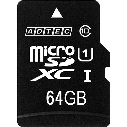 アドテック microSDXC UHS-I 64GB Class10 SD変換アダプター付 1枚 取...