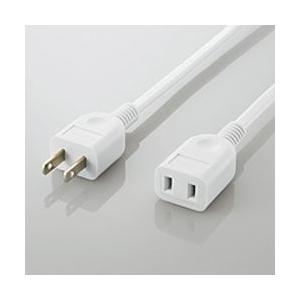 エレコム 延長コード 電源タップ 5m 2ピン 1個口 白 目安在庫=△