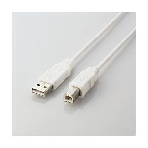 エレコム EU RoHS準拠 USB2.0ケーブル ABタイプ 3.0m ホワイト USB2-ECO...