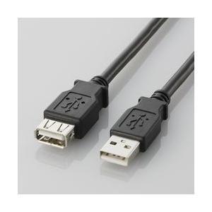 エレコム USB2.0準拠 延長ケーブル Aタイプ 0.5m(ブラック) U2C-E05BK メーカ...