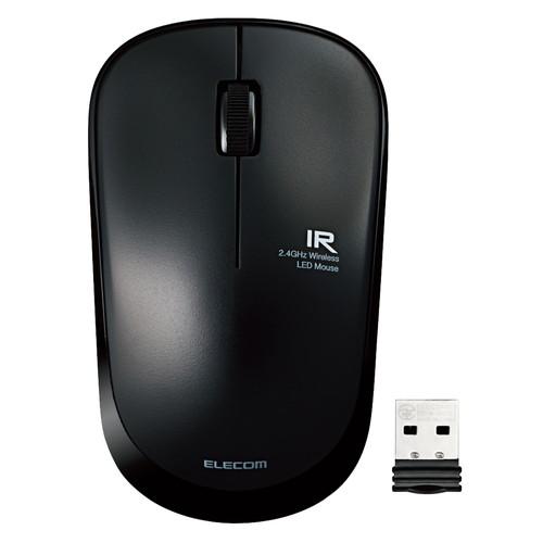 エレコム 省電力 長持ち ワイヤレスマウス USB 3ボタン IR LED 目安在庫=△