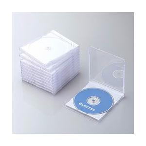エレコム CD DVDプラケース 1枚収納 10パック ホワイト CCD-JSCN10WH メーカー在庫品｜compmoto-y
