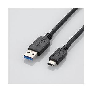 エレコム USB3.1ケーブル A-Cタイプ ノーマル 2m ブラック USB3-AC20BK メー...
