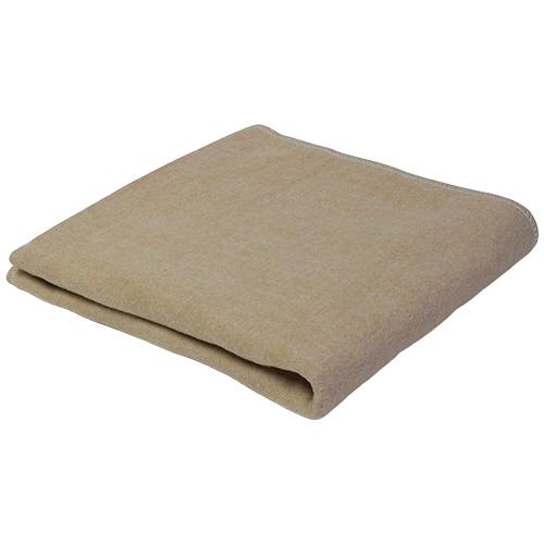 千住 TEKNOS 洗える綿敷毛布 140×80cm ベージュ系 1枚 目安在庫=○