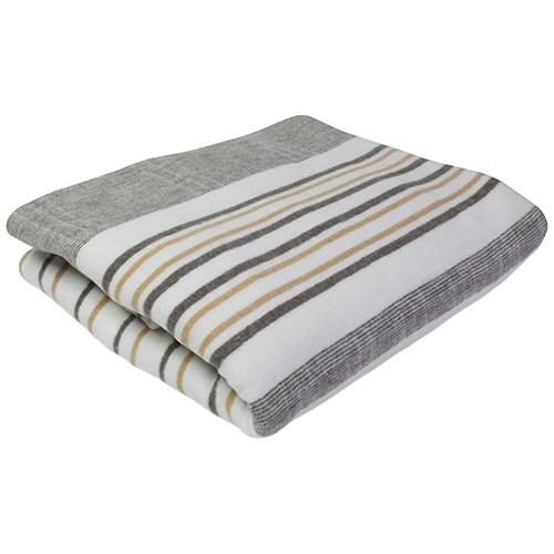 千住 TEKNOS 室温センサー付洗える敷毛布 140×80cm グレー系(横稿) 1枚 目安在庫=...