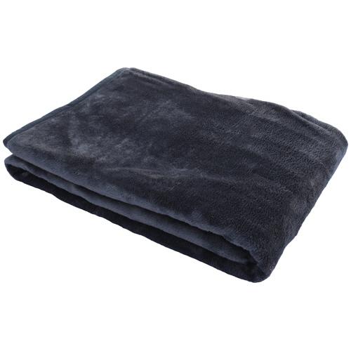 千住 TEKNOS 洗えるフランネル敷毛布 140×80cm グレー 1枚 目安在庫=○