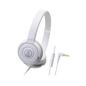 オーディオテクニカ スマートフォン用ポータブルヘッドホン ホワイト ATH-S100iS WH メー...