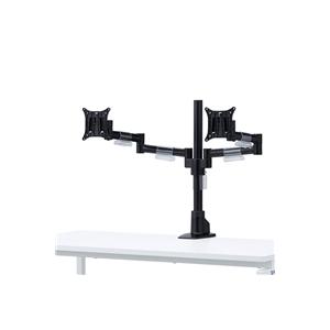 サンワサプライ 水平多関節液晶モニタアーム(左右2面) CR-LA1502BK メーカー在庫品