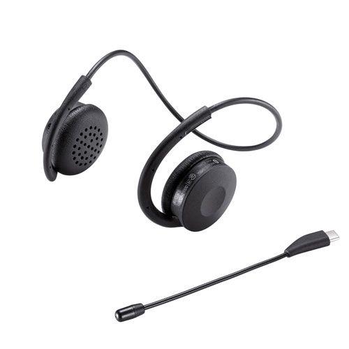 サンワサプライ MM-BTSH63BK Bluetoothヘッドセット(両耳・外付けマイク付き) メ...