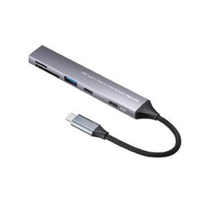 サンワサプライ USB 5Gbps 3ポート スリム ハブ（カードリーダー付き） メーカー在庫品