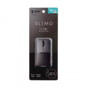 サンワサプライ 静音ワイヤレスブルーLEDマウス SLIMO (充電式・Type-C) メーカー在庫品｜compmoto-y