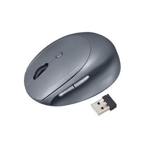 サンワサプライ 静音ワイヤレス コンボ 小型エルゴノミクスマウス(充電式・5ボタン) メーカー在庫品