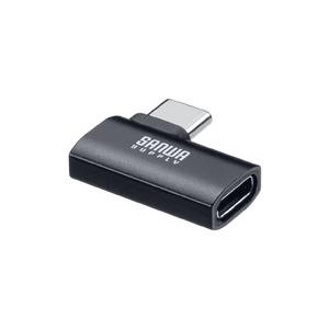 サンワサプライ Type-C変換アダプタ（CtoC・L字横挿し・40Gbps・240W） メーカー在...