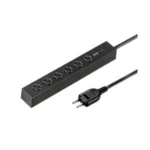 サンワサプライ スリムタップ(AC6個口・マグネット付き・雷ガード付き) メーカー在庫品