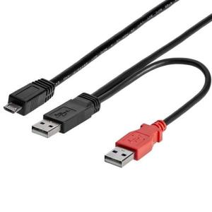 ＳｔａｒＴｅｃｈ．ｃｏｍ USB Y字給電ケーブル 91cm(USB A-Micro-B)外付けハードディスクに対応 目安在庫=△｜compmoto