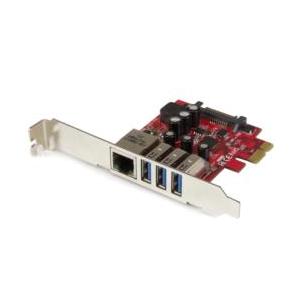 ＳｔａｒＴｅｃｈ．ｃｏｍ USB増設カード/PCIe 2.0 - 3x USB-A + GbE/5G...