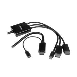 ＳｔａｒＴｅｃｈ．ｃｏｍ ディスプレイ変換ケーブル/HDMI DP mDP - HDMI/4K30Hz/ブラック 目安在庫=△