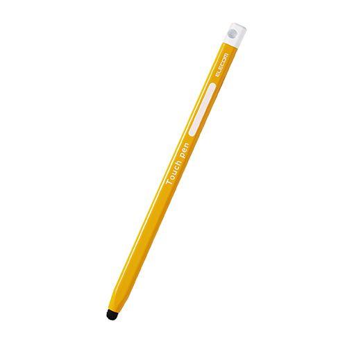 エレコム タッチペン タブレット iPad スマホ 鉛筆型 三角 太軸 感度タイプ イエロー メーカ...