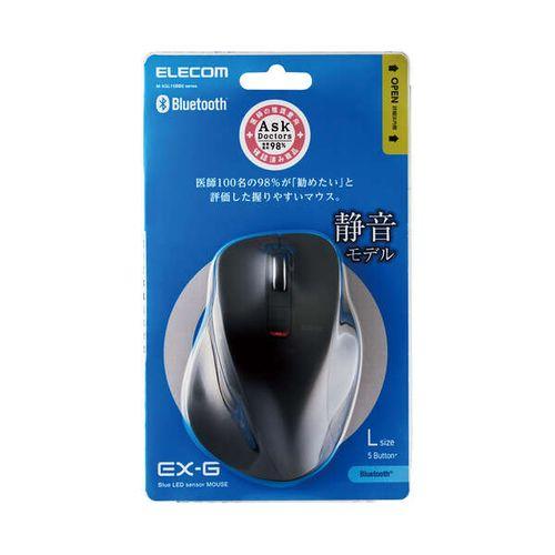 エレコム ワイヤレスマウス 無線 Bluetooth 静音 5ボタン Lサイズ 握リノ極ミ ブラック...