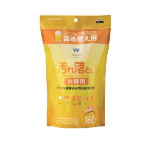 エレコム ウェットティッシュ クリーナー 詰め替え 160枚 大容量 アルカリ電解水 メーカー在庫品｜compmoto