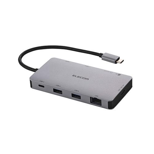 エレコム USB Type-C ドッキングステーション 9-in-1 4K HDMI LAN SD ...