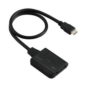 エレコム HDMI分配器(入力1/出力2) ブラック 1個 取り寄せ商品
