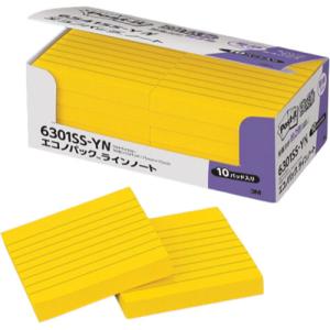 ３Ｍ Post-it ポストイット エコノパック強粘着 罫線入6301SS-YN 目安在庫=○｜compmoto