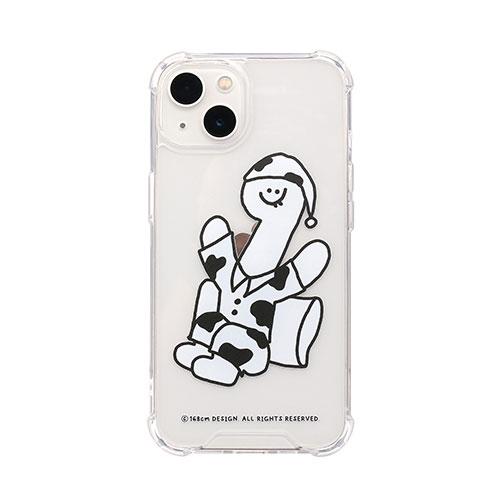 168cm ハイブリッドクリアケース for iPhone 13 White Olly with パ...