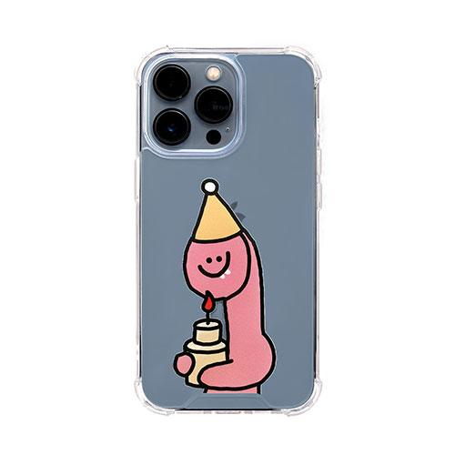 168cm ハイブリッドクリアケース for iPhone 13 Pro Pink Olly wit...